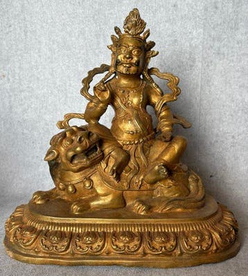 Beeld, Jambhala, De Boeddhistische God van Rijkdom - 28.5 cm, Antiek en Kunst