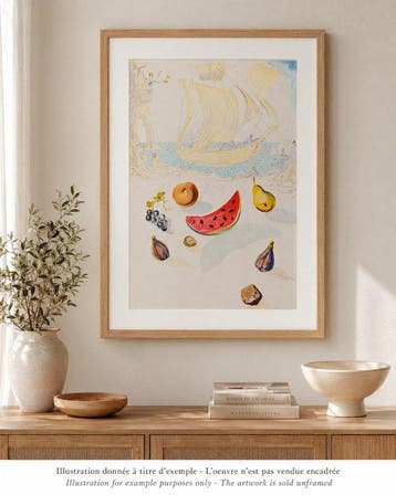 Salvador Dali (1904-1989) - Bateaux et Fruits