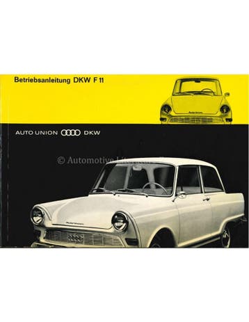 1963 AUTO UNION DKW F 11 INSTRUCTIEBOEKJE DUITS, Ophalen of Verzenden