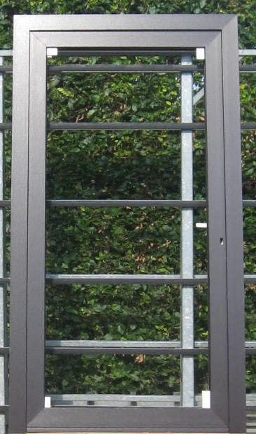 pvc buitendeur , voordeur , deur , achterdeur 115 x 212, Doe-het-zelf en Bouw, Deuren en Vliegenramen, Nieuw, Glas, Kunststof