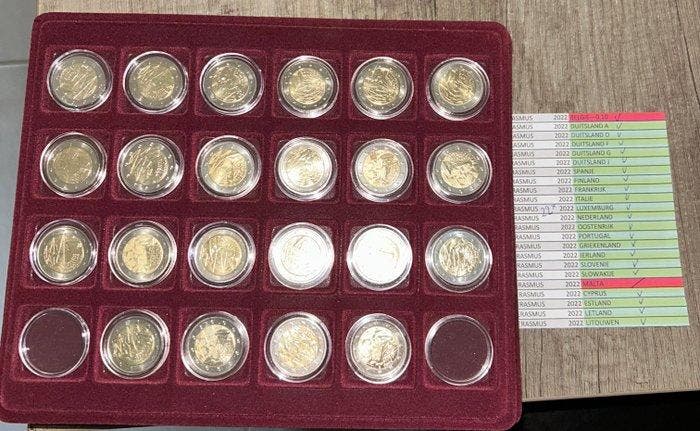Europa. 2 Euro 2007/2022 (103 stuks), Timbres & Monnaies, Monnaies | Europe | Monnaies non-euro