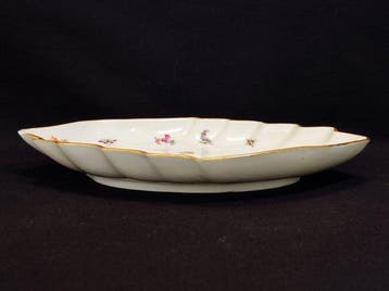 Meissen - Schotel - Blattschale/Beilagenschale Blumen- und