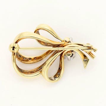 Hanger - 14 karaat Geel goud, Witgoud Diamant (Natuurlijk) -