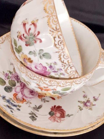 Dresden - Service à café (2) - Porcelaine - Vers 1890, Antiek en Kunst