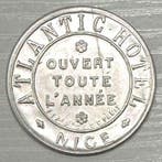 France - Rare timbre-monnaie Atlantic Hôtel de Nice, avec un