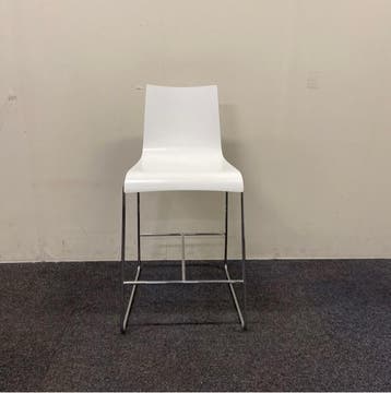 barkruk zithoogte 61 cm, wit - chroom, Gebruikt