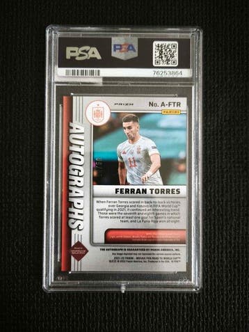 2021/22 Panini Mosaic FIFA Ferran Torres Gesigneerde kaart,, Nieuw