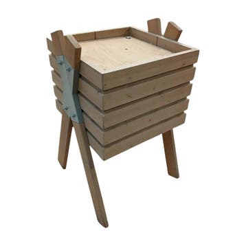 Presentatiebak 60x60x109 cm hout dubbele bodem gebruikt, Ophalen of Verzenden