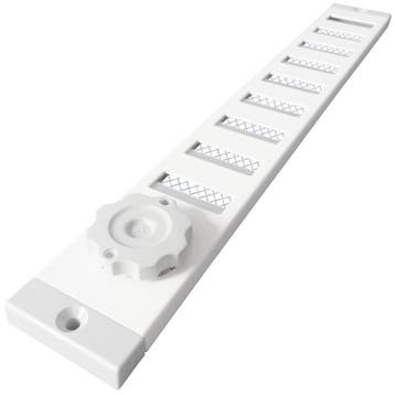 Aluminium afsluitbaar schuifrooster opbouw 300 x 40mm - WIT, Doe-het-zelf en Bouw, Verzenden, Nieuw