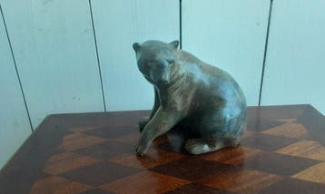 Figure - P. Chenet - Beer - 15 cm - Bronze