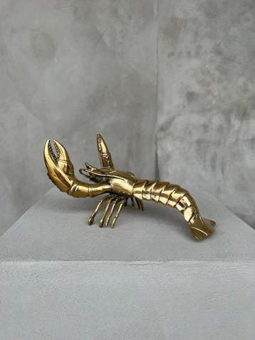 sculptuur, NO RESERVE PRICE - Bronze Polished Lobster