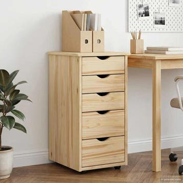 vidaXL Kast 34 x 39 x 61,5 cm Massief vurenhout Bruin, Huis en Inrichting, Kasten | Overige, Verzenden, Nieuw