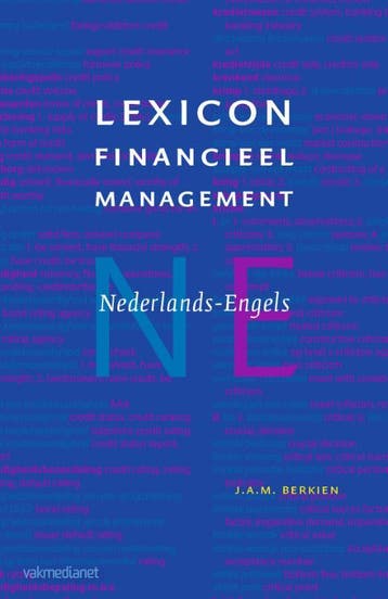 Lexicon Financieel Management Nederlands-Engels, Verzenden, J.A.M. Berkien