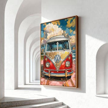 Iconica - Vintage Hippie VW - unique 1/1 XXL (150 x 100 cm)