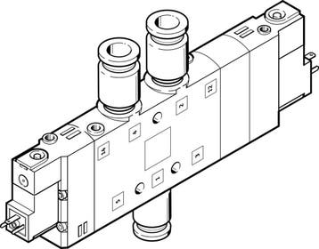 Festo 5/3 Électrovanne DAir Échappé QS-12 1600l/min -, Verzenden