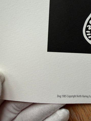 Keith Haring (after) - (1958-1990), Dog, 1985, copyright