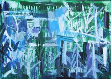 Gustav Schiffmacher - Graffiti 24, Die Farbklange, Antiek en Kunst