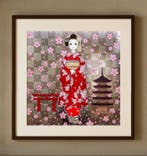 Takashi Murakami (1962) - Maiko in Kyoto Cherry Blossoms on