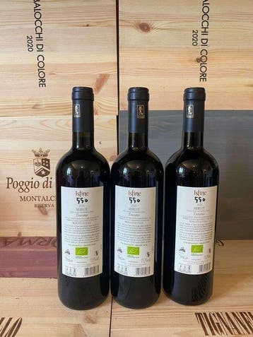 2021 Istine Merlot - Toscane - 3 Fles (0,75 liter), Nieuw