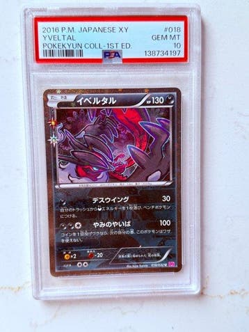 Pokémon - 1 Graded card - Yveltal 018/032 First edition,, Hobby & Loisirs créatifs