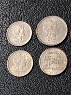 Spanje. Guerra Civil. 1 y 2 peseta 1937 (4 monedas) (Zonder
