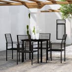 vidaXL 5-delige Tuinset zwart, Verzenden, Nieuw, Tuinset