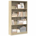 vidaXL Boekenkast 80x24x143 cm bewerkt hout sonoma, Verzenden, Nieuw