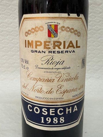 1988 C.V.N.E. Imperial - Rioja Gran Reserva - 1 Fles (0,75