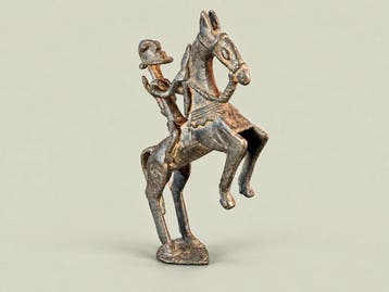 Horse rider with spear and shield - Beeld - Dogon - Mali