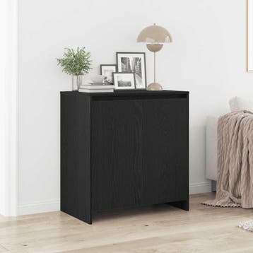 vidaXL Dressoir zwart eiken 70x41x75 cm bewerkt hout, Verzenden