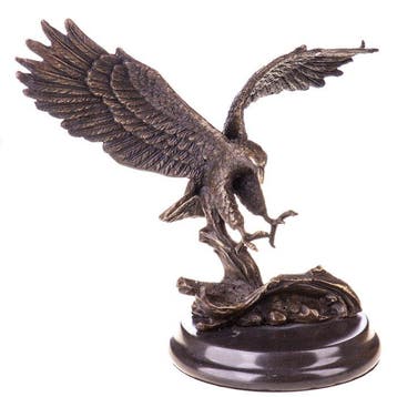Figuur - Bronzefigur Adler - Brons, Marmer, Antiek en Kunst