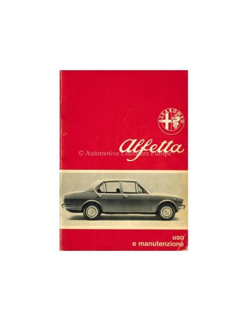 1974 ALFA ROMEO ALFETTA INSTRUCTIEBOEKJE ITALIAANS