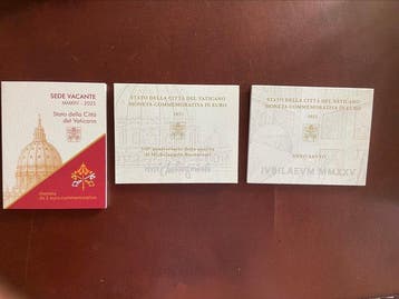 Vaticaan. 2 Euro 2025 (3 monete) (Zonder minimumprijs)