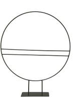 Metalen frame ring met horizontale spijlen zwart 50 cm op, Nieuw