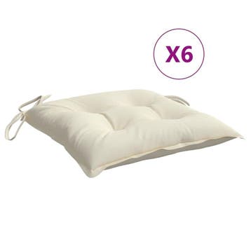 Kussens 6st Creme - Tweede kansje, OP = OP! (stoelkussens), Verzenden