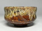 Etch-Seto Ware Ame-Glazed Kiln-Transformed Tea Bowl by
