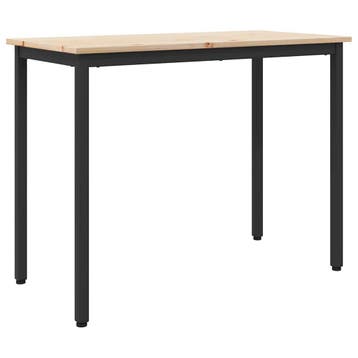 vidaXL Tafel Naturel 100 x 50 x 77 cm Engineered hout en, Verzenden, Nieuw