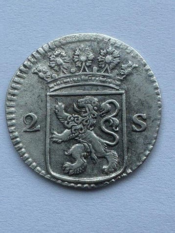 Nederland, Holland 2 Stuivers of Dubbele Wapenstuivers 1729