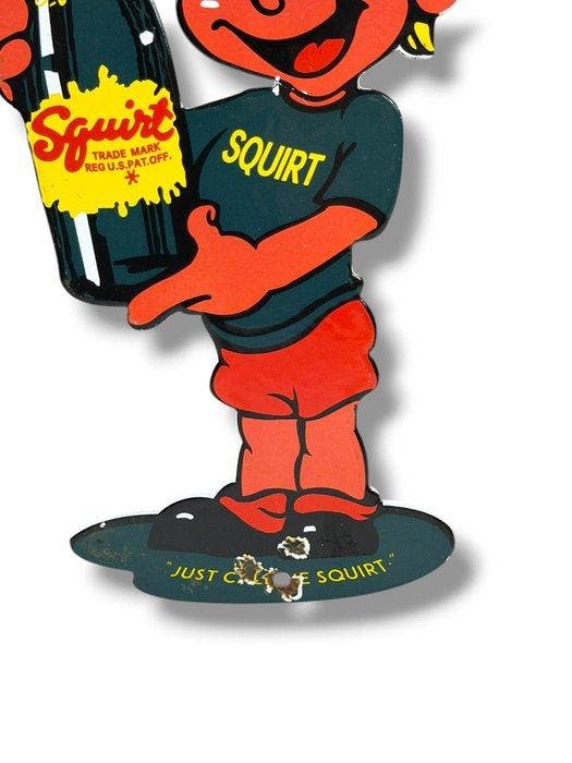 Squirt - Emaille plaat - Emaille, Antiek en Kunst, Antiek | Wandborden en Tegels