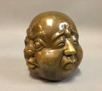 Beeldje - Four Faces Buddha - 1,4 kg - Brons, Antiek en Kunst