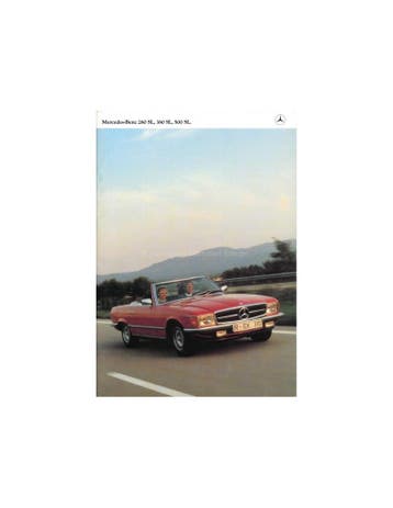1980 MERCEDES BENZ SL BROCHURE NEDERLANDS