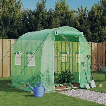 vidaXL Tuinkas met stalen frame 4 m² 2x2x2 m, Verzenden