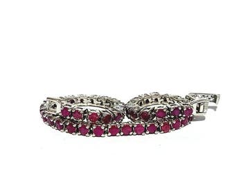 Sans prix de réserve - Bracelet de tennis Argent - 4.30ct.