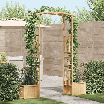 vidaXL Tuinboog Naturel 177 x 40 x 205 cm Bamboe, Verzenden, Nieuw