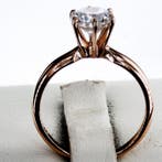 Zonder minimumprijs - Verlovingsring - 14 karaat Roségoud -