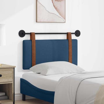 vidaXL Hangend hoofdbord Blauw Antiek PU, Huis en Inrichting, Slaapkamer | Bedden, Verzenden, Nieuw