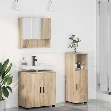 vidaXL Badkamermeubel Set 3 st Sonoma Eik 61 x 35 x 64 cm, Verzenden
