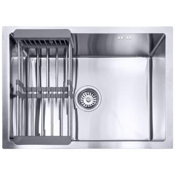 Lendo Online Évier de Cuisine Inox Argent 59×44 cm Égouttoir