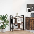 vidaXL Boekenplank Rook Eiken 75 x 30 x 91 cm Bewerkt hout, Verzenden, Nieuw