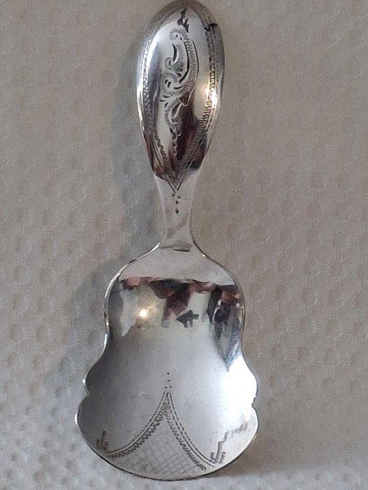 Lepel - Antiek Hollands Zilveren Gaaf Duimpje (Thee-schepje), Antiek en Kunst, Antiek | Zilver en Goud